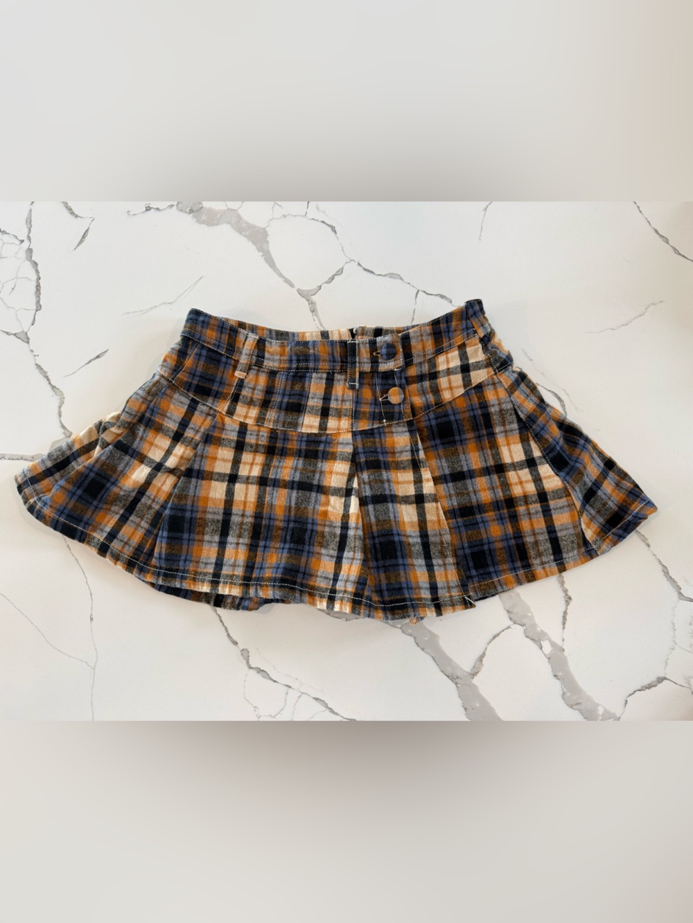 Free People Plaid Skort Mini